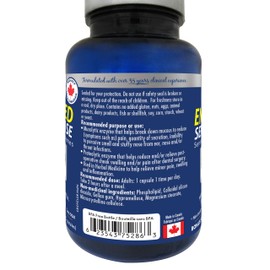 Naka Platinum Enhanced Serrapeptase Enzymes, 120.000 SU, Delayed Release, Enhanced with MERIVA Curcumin, Boswellia, Bromelain and BioPerine, Made in Canada (75 DR vcaps)