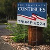 24"x18" 'The Comeback Continues' Trump 2024 Yard Sign with Stakes,