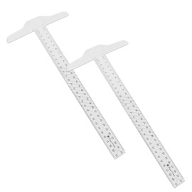 SWYSGS 12 Inch / 30 cm Junior T Square Plastic Transparent T Ruler for Drawing and General Layout Work