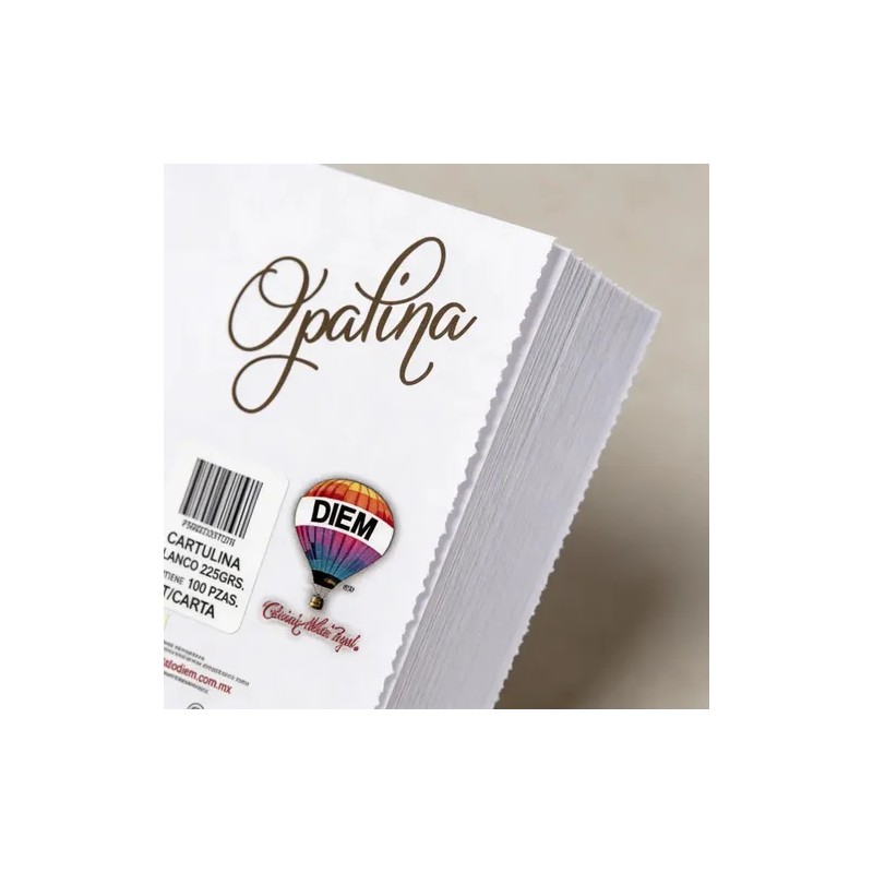 Hojas Papel Opalina Diem Blanco 225g Carta Paquete 100 Hojas