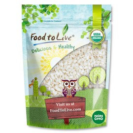 Food to Live Organic Carnaroli Rice, 1 Pound – Premium Italian Risotto Rice, Ideal for Creamy Risottos and Gourmet Cooking, Non-GMO, Vegan, Kosher, Bulk