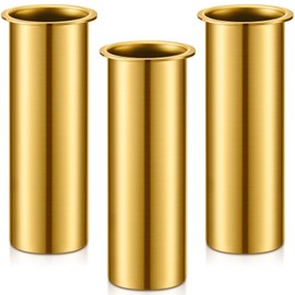 Yaocom 3 Pcs Brass Drain Tube 3 x 1 Inches Boat Drain Tube Plug Brass Boat Drain Plug Livewell Overflow Drain Tube for Boat Water Marine Transom Splashwell Livewell Transom Splashwell Installation