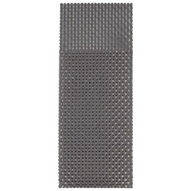 APS 60551 Napkin and Cutlery Holder Set of 6 24 x 9 cm Silver Grey PVC