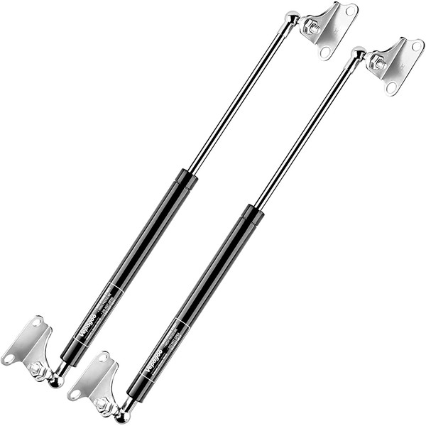 15 Inch 67lb/300N Per Gas Shock Strut Spring for Tool Box Outdoor Cabinets Boat Bed Cover Door Lids and Other Custom Heavy Duty Project, A Set of 2 with L Mounts