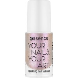 Essence YOUR NAILS. YOUR ART. Sparkling Nail Top Coat, No. 01 Top It Like It's Hot, Multicoloured, Instant Result, Glittery, Holographic, Radiant, Shimmering, Shiny (8 ml)