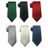 Wehug Lot 6 PCS Men's Solid Tie Silk Tie Woven