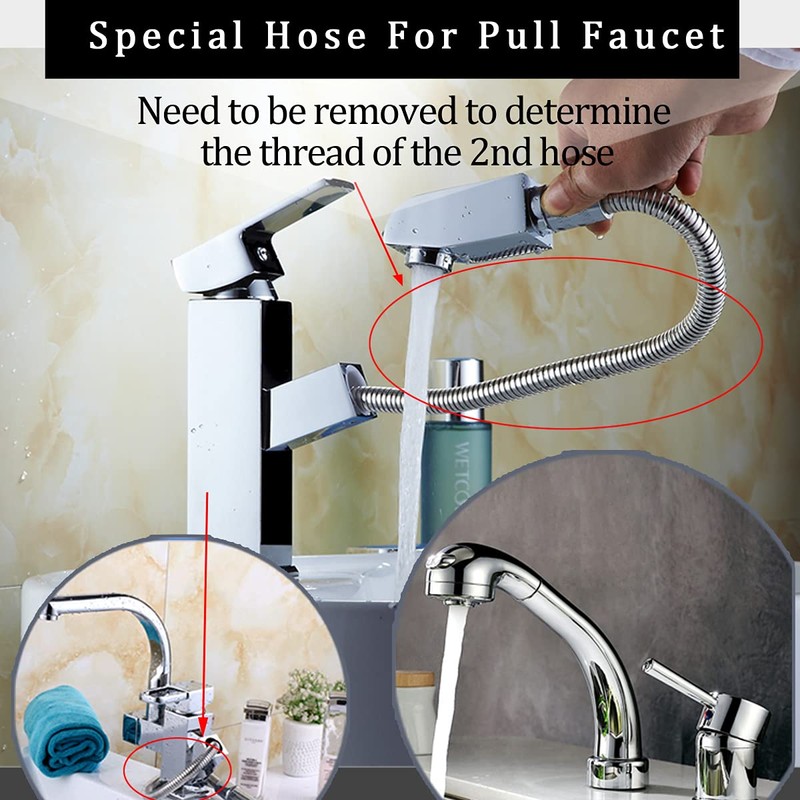 Gnimauhz Kitchen 118-Inch or 300CM Pull Down Sink Faucet Replacement