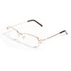 V.W.E. Rectangular Half Rim Metal Reading Glasses With Anti-reflective AR