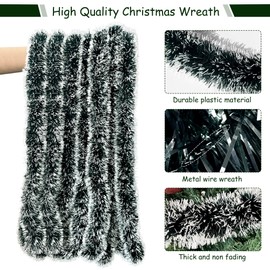 ROLLWAY Artificial Fir Garland, Green, 185 cm, Artificial Fir Garland, Injection Moulded, Pine Branches, Cedar Garland, Decoration, Christmas, Fir Green, Winter for Stairs, Fireplace and Party