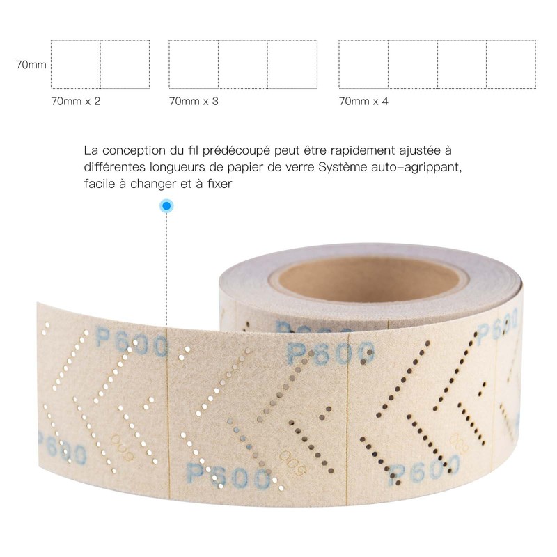 Purple Ceramic Sanding Paper Roll 70mm x 12m Sanding Roll