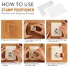 Fyearfly Stamp Positioner, Kit 2 Pieces Rubber Acrylic Stamp Colouring