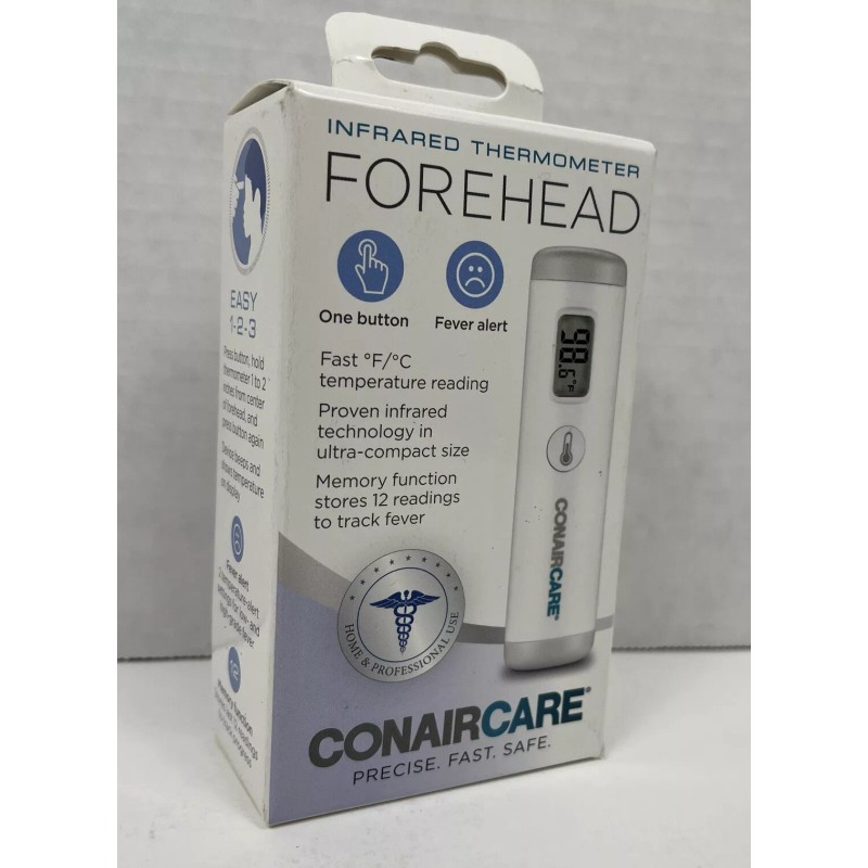 Conair Care Infrared Thermometer Forehead 1 Button Fever Alert ITH90