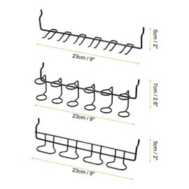 sourcing map 6pcs Pegboard Screwdriver Plier Holders Organizer Peg Board Tool Utility Hooks Accessories Shelving Display Multi-Ring Tool Racks for Shop Store Workbench, Black