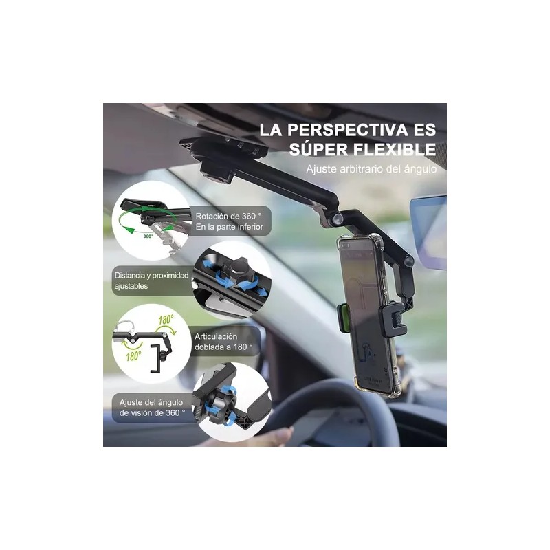 Soporte Teléfono Porta Celular 360 Carro Brazo Ajustable