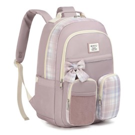 RJEU Girls Backpack for School,Teens Cute Book Bag with Laptop Compartment for High School Students,Mochilas Escolares para Niñas（Pink）