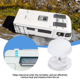 1-Pack RV Mushroom Vent Cap - Exact Fit for Keystone Camper Trailer Roof Vents, White Water Guard Cover for Motorhome Plumbing Ventilation (Fan Base Not Included)