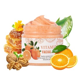 Vitamin C Face Scrub Deep Cleansing Exfoliation Wash Facial Anti-Aging Antioxidant Suitable for All Skin Types / 비타민 C 페이스 스크럽 딥 클렌징 각질 제거 워시 얼굴 노화 방지 항산화 모든 피부 타입에 적합합니다