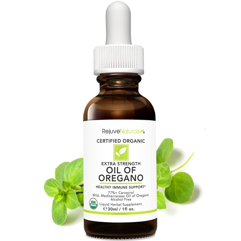 RejuveNaturals Extra Strength Oil of Oregano, USDA Organic, 1 fl