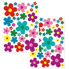 2PC Flower Design Stickers Kit,PCS Vinyl Waterproof Stickers, Decoration on The Surface of an Object, for Bicycles, Scooters, and Surface Decorations Windows, Diaries, Laptops, Suitcases (Color A)