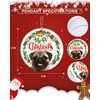Pug Ornament for Christmas Tree Pug Gifts for Women Pug