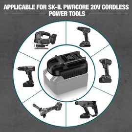 for Makita to for Skil Battery Adapter, Replace for Skil 20V BY519601 BY519603 BY519702 Battery