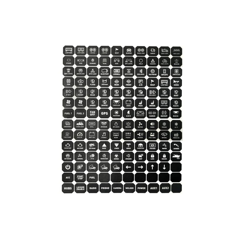 GZ5CG 140Pcs Switch Panel Stickers Universal for 6 Gang 8