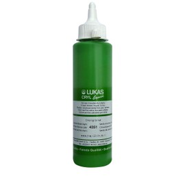 LUKAS CRYL Liquid Soft Body Acrylic Paint Professional Low Viscosity Acrylic Paint - 250 ml Bottle - Chrome Green Light