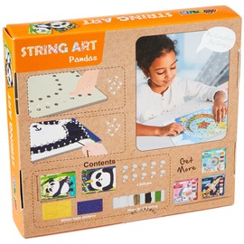 Avenir 6301709 Thread Art Panda Craft Kit for Children Creative Set DIY String Art Panda
