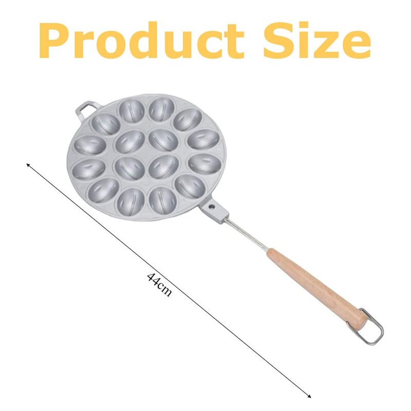Cookie Presser,Walnut Cookie Baking Pan,Wood Handle Bakeware,Bakeware Mold,Egg Waffle Machine