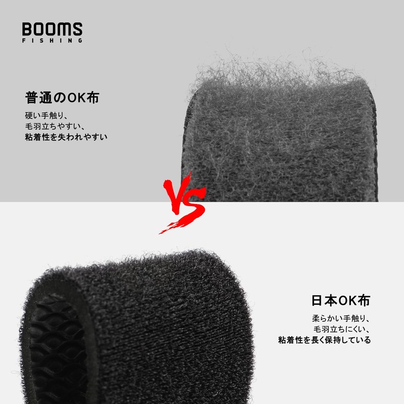 [Booms Fishing] RS3 New Rod Belt, Black (6 Pieces)