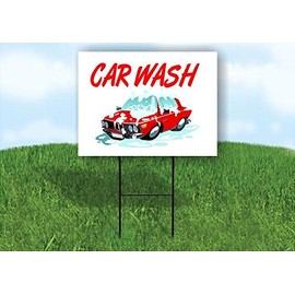 CARWASH - Double Sided Yard Sign ROAD SIGN with Stand