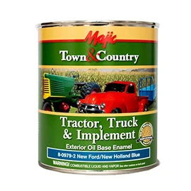 Majic Paints 8-0979-2 Town & Country Tractor, Truck & Implement Oil Base Enamel Paint, 1-Quart, New Ford/N.H. Blue