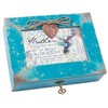 Cottage Garden Mother Filled My Life with Love Teal Distressed