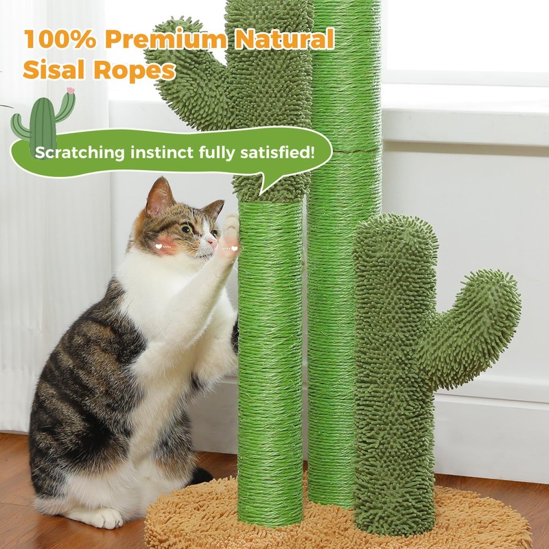 PAWZ Road Cat Scratching Post Cactus Cat Scratcher Featuring with