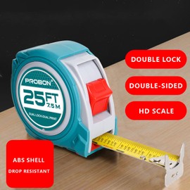 Tape Measure 25 ft, 6 Pack Bulk Easy Read Measuring Tape Retractable with Fractions 1/8, Measurement Tape 25-Foot by 1-Inch (2)