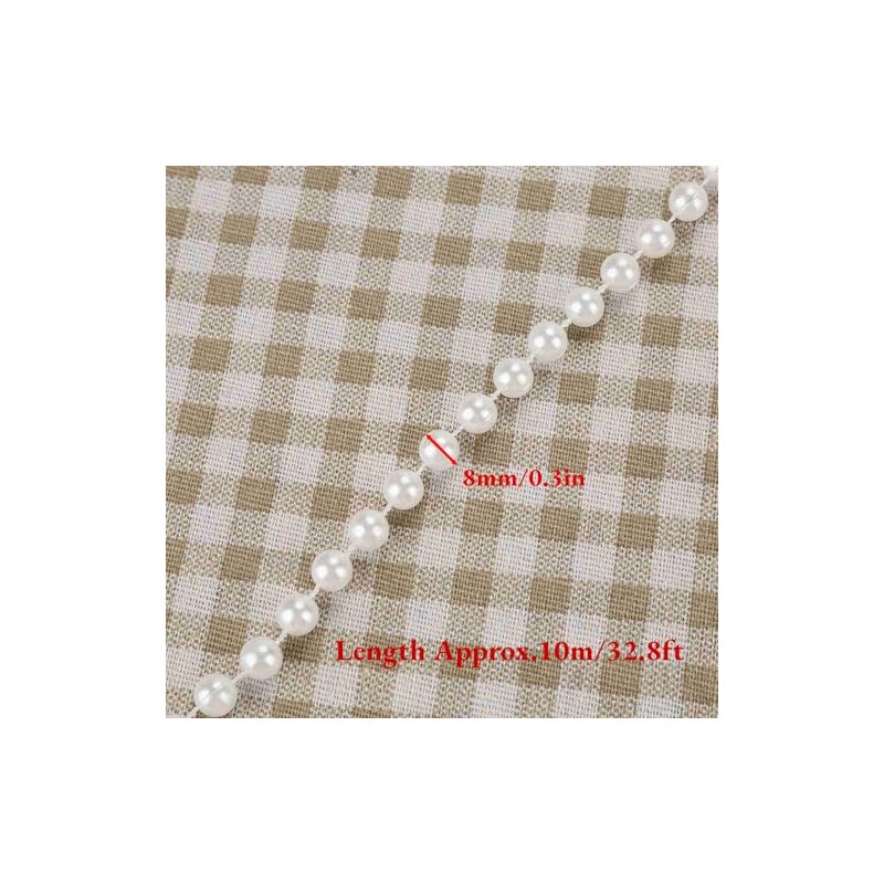 10 m / rollo 8 mm línea de algodón perlas