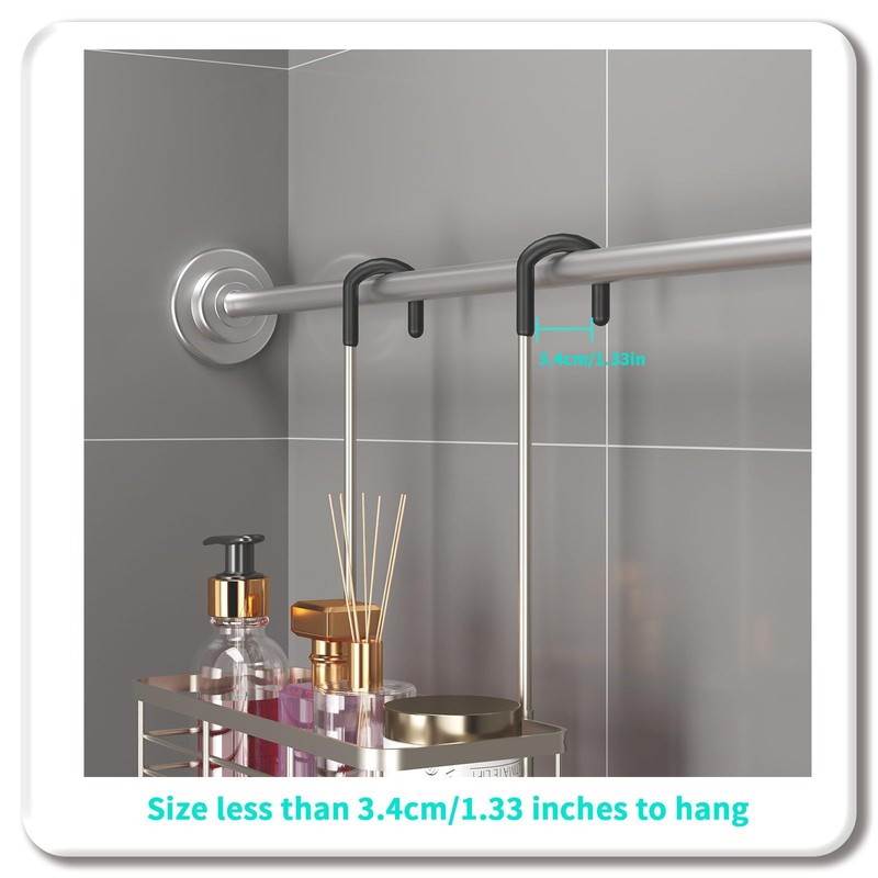 HapiRm Hanging Shower Caddy Organizer - No Drilling Shower Organizer