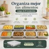 8PCS Recipientes de Acero Inoxidable con Tapas 2100ML, Contenedores para