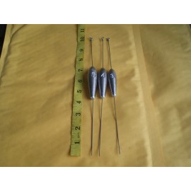 HOME MADE 6 PCS. STRAIGHT DOWN BOTTOM BOUNCER SINKER 8 OZ. S.S. WIRE .045 X 10"