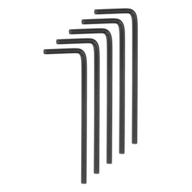 sourcing map 5pcs Hex Key Wrench 2mm L-Shape Hexagon Metric Wrenches Chrome Vanadium Steel Repairing Tool for Home Repair, Black