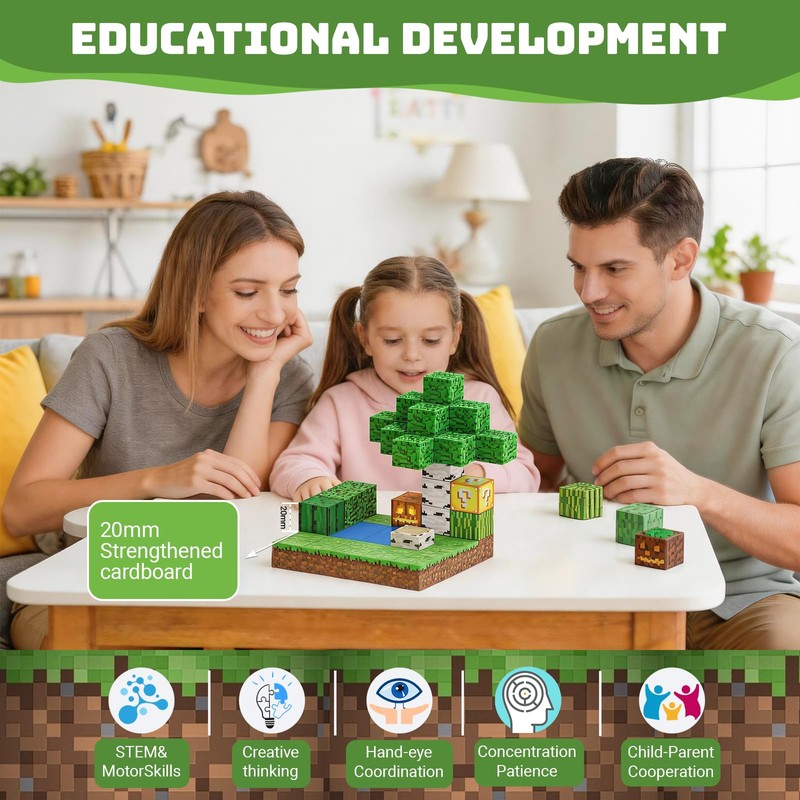 Lercaii 48PCS Magnetic Building Blocks for Kids, STEM Learning Toy