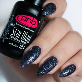 PNB Sparkling Dark blue gel nail polish 184