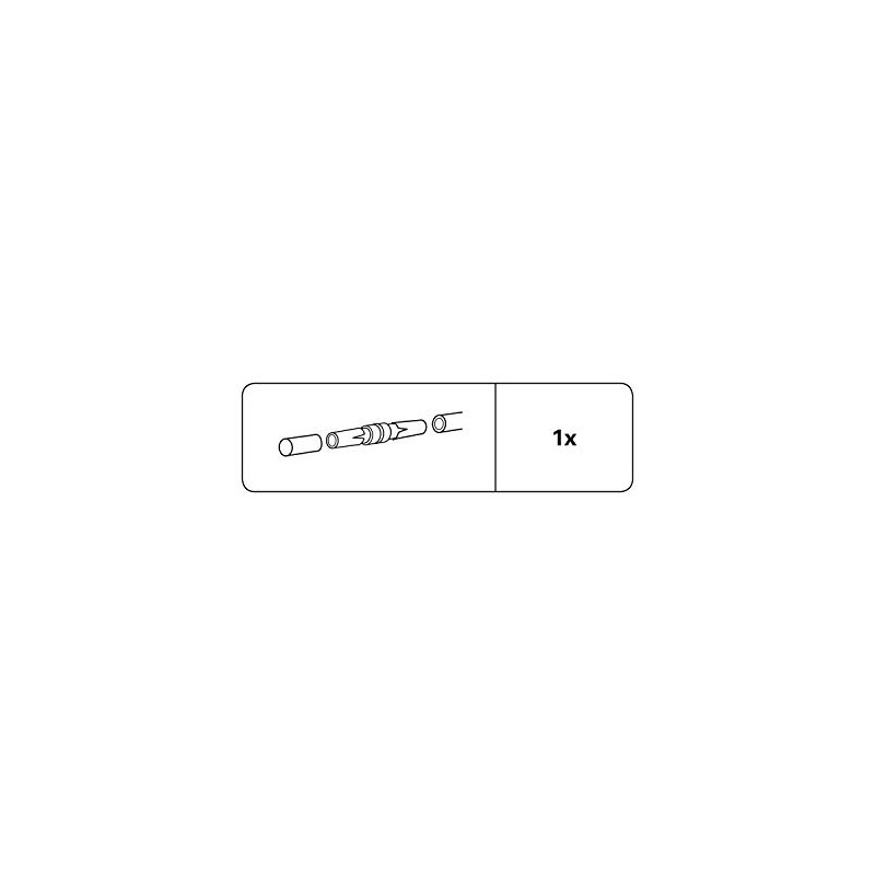 Gardinia Connector for Curtain Rods with Diameter 12 mm White