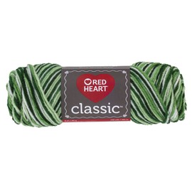 RED Heart 65338 Classic Yarn, Shaded Greens