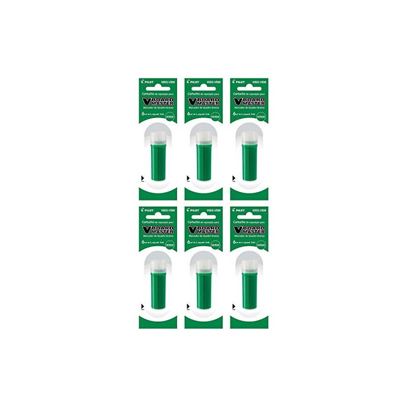 Pilot V-Board Marker Refills Pack of 6 Greenaa