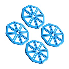 Alipis 4pcs Insulation Pads Drink Cup Mat Expandable Hot Pot Holder Quick Dry Coaster Coasters for Car Non- Slip Coffee Mat Insulation Mat Kitchen Trivets Car Mats Oven Pads Blue Pp