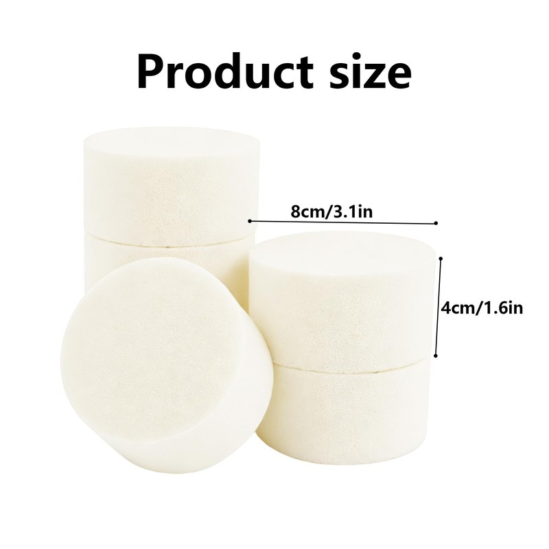 Nwvuop White Flower Foam Round Floral Foam, 6Pcs, 8cm