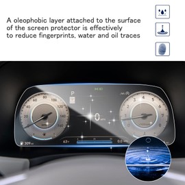 SHAOHAO 2024 2025 Palisade Screen Protector for 2023 2024 2025 Hyundai Palisade Accessories 12.3 Inch Digital Instrument Cluster Cover HD Clear Dashboard Screen Protective Film