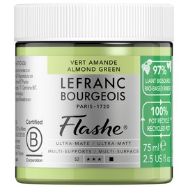 Lefranc Bourgeois 302010 Flashe Bio-Based Acrylic and Vinyl Paint, Almond Green, 75 ml, Environmentally Friendly, Matt, Lightfast, Waterproof, Opaque