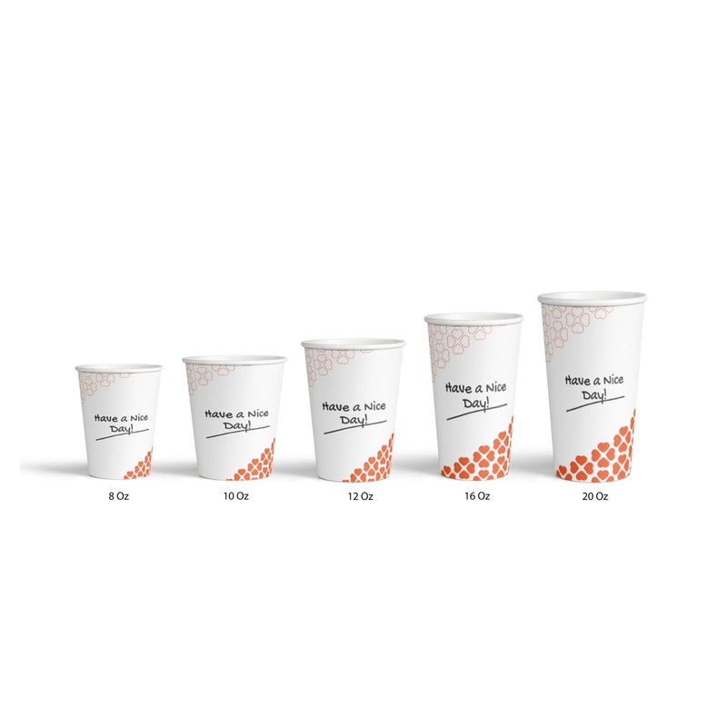 JerseyPac Disposable Paper Hot Cups (1000-Count) Hot Coffee, Tea, Cocoa